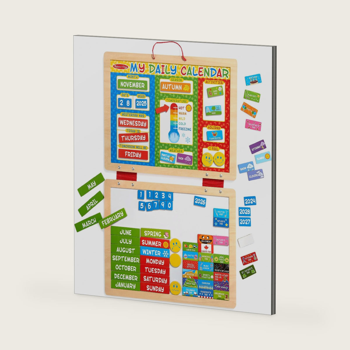 Melissa & Doug My First Daily Magnetic Calendar Wooden Play Set