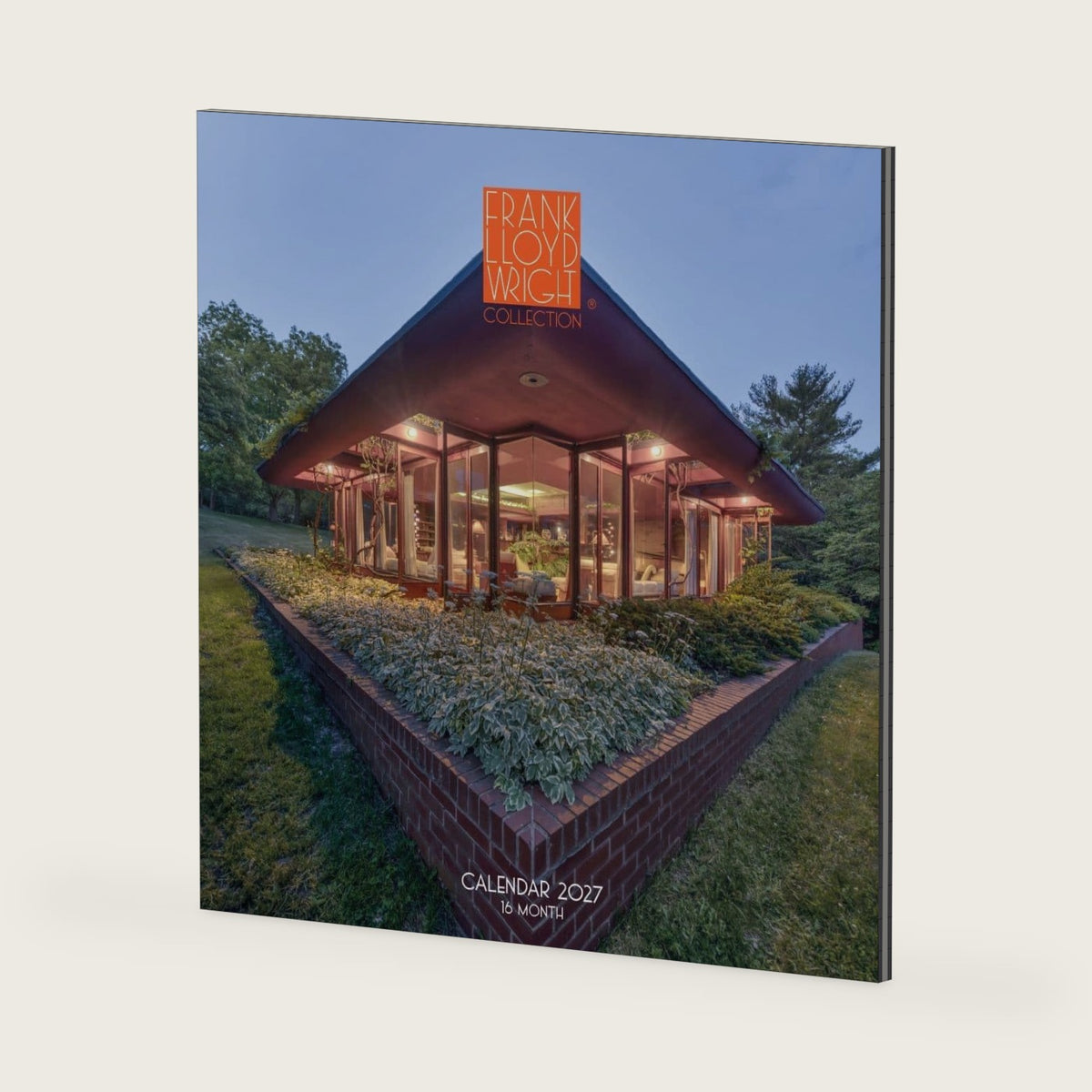 Carousel Worldwide Frank Lloyd Wright 2027 Square Wall Calendar – 16-Month Calendar, Iconic Architectural Designs and Patterns, Monthly Square Wall Calendar, 12″ × 12″, Gift