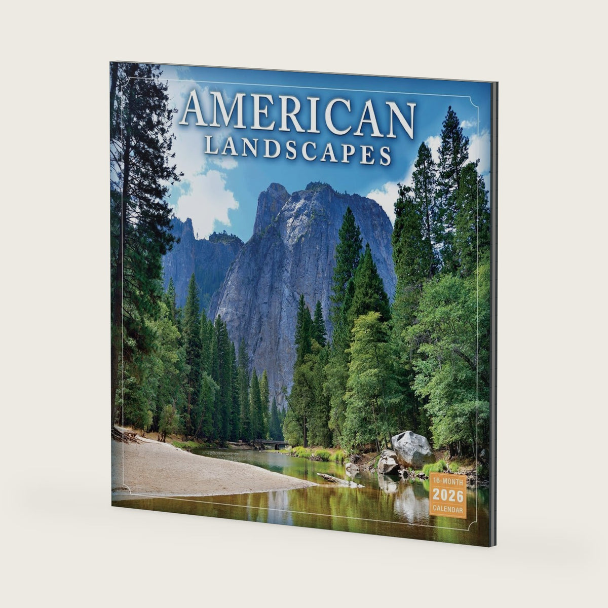 American Landscapes 2026 Wall Calendar, 12-Month Nature Calendar, 12" x 12", Hanging Monthly Planner for Home or Office, Large Grids, Scenic Photography