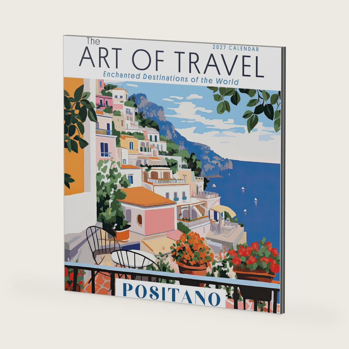 The Art of Travel 2027 Wall Calendar, 16-Month Travel & Poster Art Calendar of Enchanted World Destinations, 12" × 12"