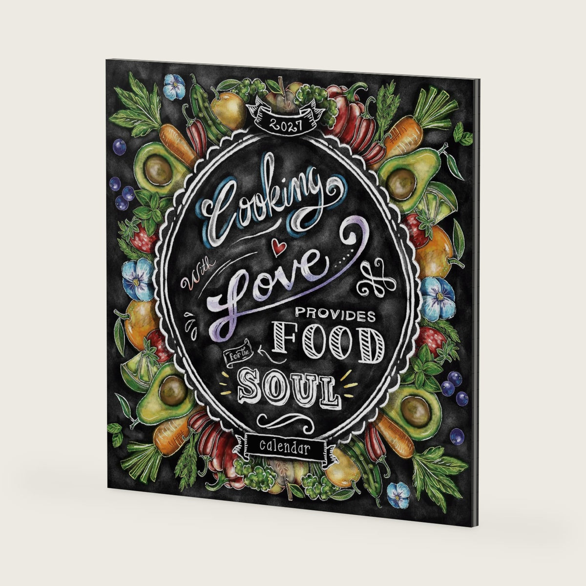 Cooking with Love Provides Food for the Soul 2027 Wall Calendar, 16-Month Cooking & Inspirational Kitchen Art Calendar, 12" x 12"