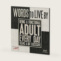 Words to Live By 2027 Wall Calendar, 16-Month Inspirational Quotes & Affirmations Calendar by Primitives by Kathy with Rustic Vintage Art, 12" × 12"