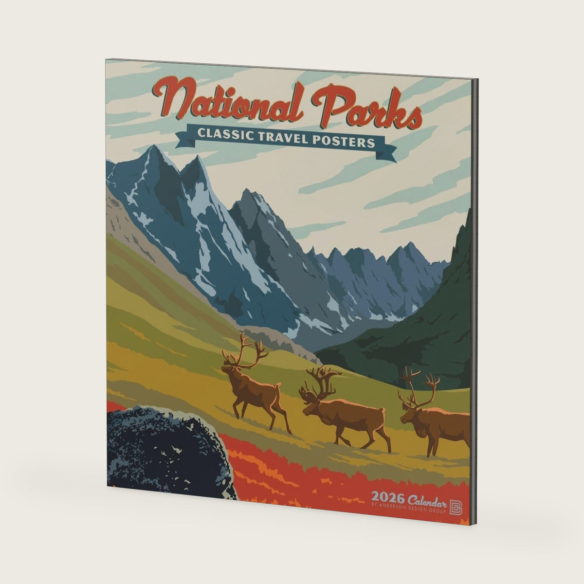 Willow Creek Press, National Parks Classic Travel Posters 2026 Wall Calendar, 12'' X 12'', 18-Month Calendar with Stapled Binding [calendar] Anderson Design Group [Aug 01, 2025]