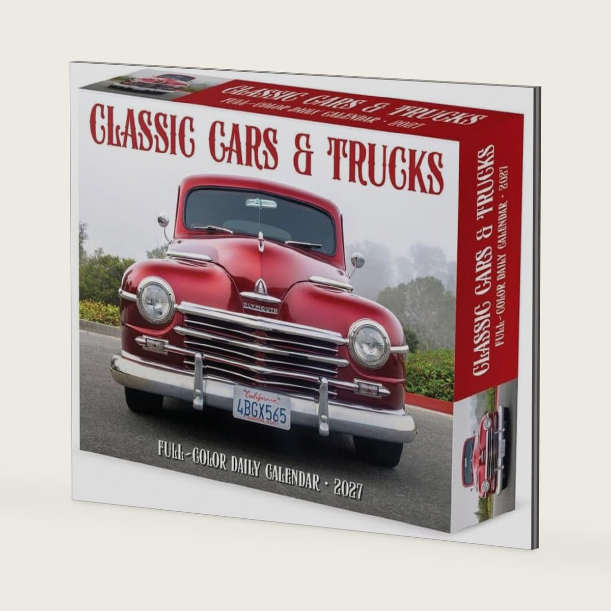 Willow Creek Press, Classic Cars & Trucks 2027 5.4" x 6.2" Box Calendar