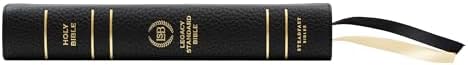LSB Holy Bible, Handy Size, Black Premium Genuine Leather (Cowhide): Legacy Standard Bible in a Single-Column, Red Letter Format with 2 Ribbon Markers and Gold Gilded Page Edges by Steadfast Bibles