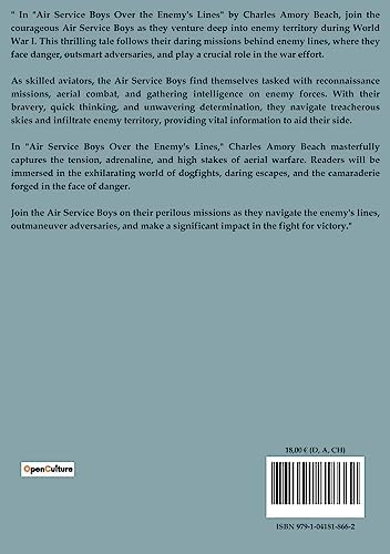 Air Service Boys Over The Rhine: Aviation Adventures and Espionage in Wartime France by Charles Amory Beach