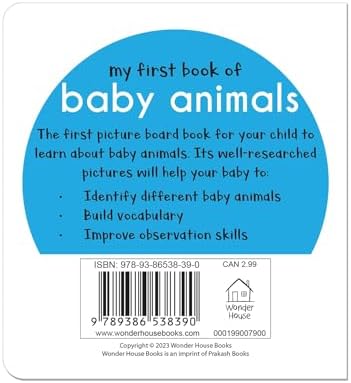 My First Book of Baby Animals: First Board Book by Wonder House Books