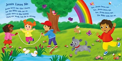 Jesus Loves Me & Other Bible Songs – Interactive Sound Book for Toddlers | Christian Baby Book with 6 Faith-Based Songs, Lyrics & Music | Baptism Gift, Bible Story Time Sing-along for Boys and Girls by Kidsbooks Publishing