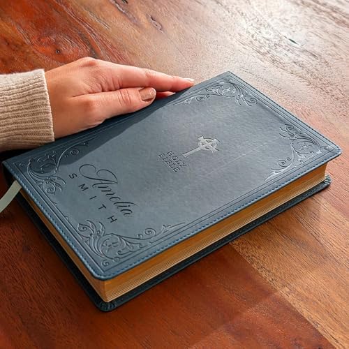 SacredBound Personalized Catholic Bible – NRSV Catholic Edition Teal LeatherSoft | Engraved Name, Complete 73-Book Bible, Gift for Baptism, Confirmation, RCIA (Name 02)