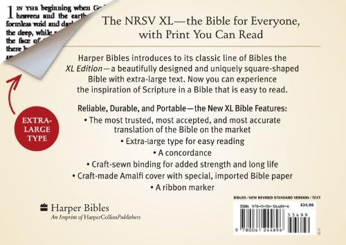 NRSV, XL Edition, Bonded Leather, Brown by Zondervan