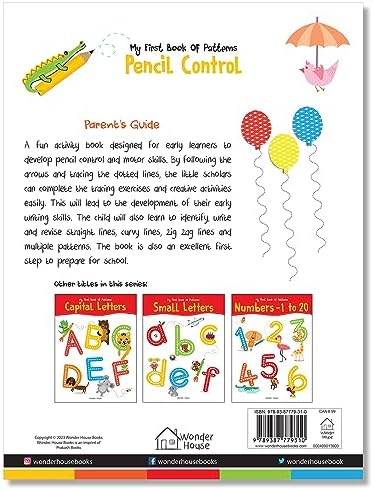 My First Book of Patterns Pencil Control: Patterns Practice book for kids (Pattern Writing) by Wonder House Books