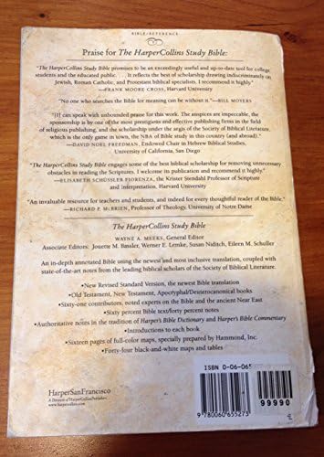The HarperCollins Study Bible : New Revised Standard Version With the Apocryphal/Deuterocanonical Books by Wayne A. Meeks