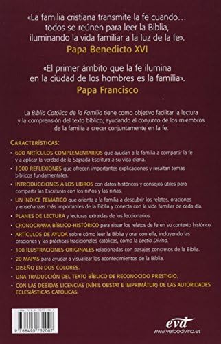 Biblia Católica de la Familia: Cartoné, dos colores con uñeros by Editorial Verbo Divino