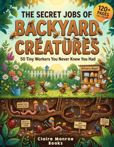 The Secret Jobs of Backyard Creatures For Kids Aged 6 to 10: An Illustrated Fun Animal Encyclopedia To Learn About Nature (Secret Animal Jobs) by Claire Monroe