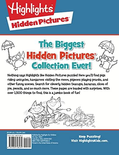 Jumbo Book of Hidden Pictures: Puzzle Activity Book for Kids Packed with More than 200 Hidden Pictures and Funny Seek and Find Challenges for Ages 6 and Up (Highlights Jumbo Books & Pads) by Highlights