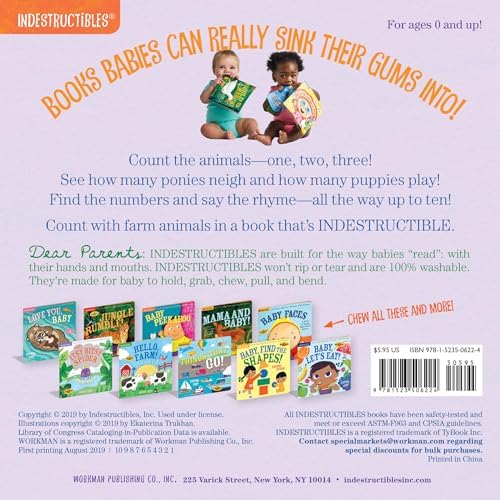 Indestructibles (The Original): Baby, Let's Count!: Chew Proof · Rip Proof · Nontoxic · 100% Washable (Book for Babies, Newborn Books, Safe to Chew) by Ekaterina Trukhan