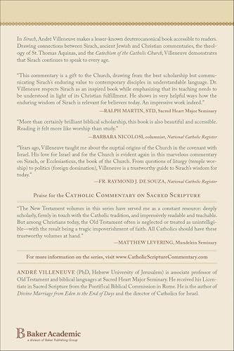 Sirach: (A Catholic Bible Commentary on the Old Testament by Trusted Catholic Biblical Scholars - CCSS) (Catholic Commentary on Sacred Scripture) by André Villeneuve