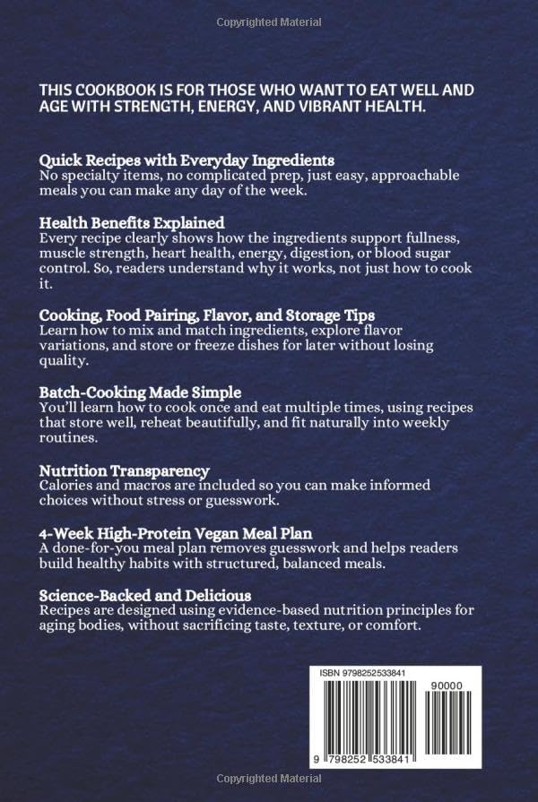 High-Protein Vegan Diet for Seniors: Strong Muscles, Lasting Energy & Better Health, With Easy Plant-Based Recipes for Weight and Blood Sugar Balance. by Shannon Waters