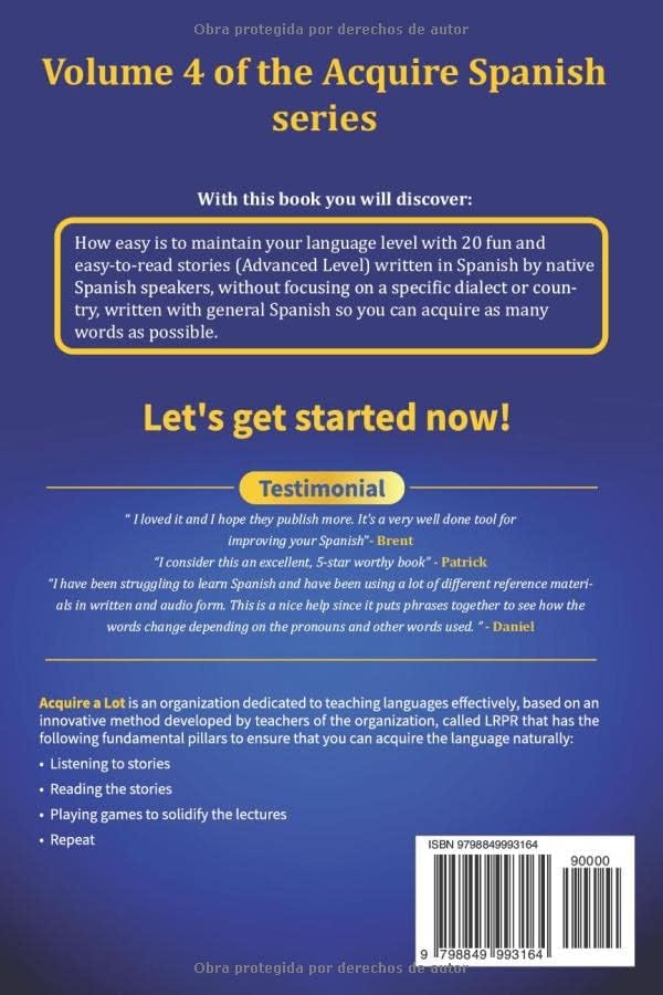 Advanced Spanish Short Stories: 20 Spanish Stories for Advanced Learners (The Journey to Fluency) (Spanish Edition) by Acquire A Lot