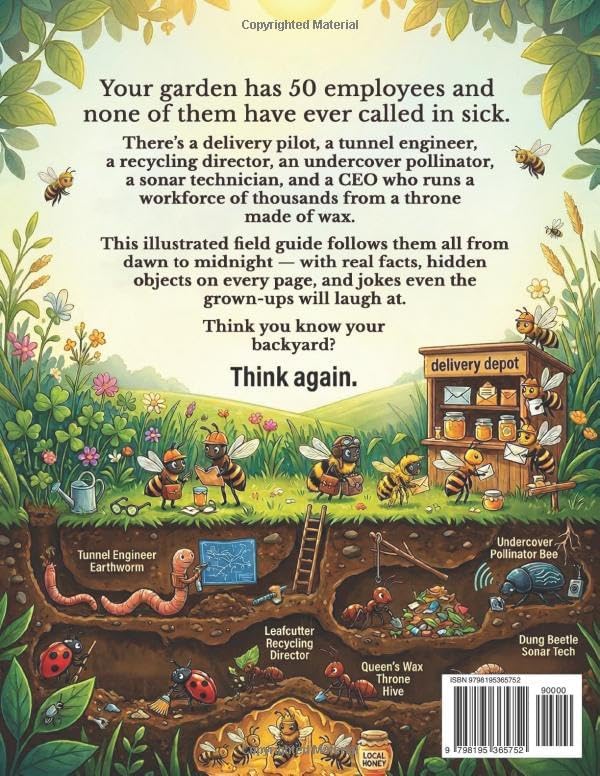 The Secret Jobs of Backyard Creatures For Kids Aged 6 to 10: An Illustrated Fun Animal Encyclopedia To Learn About Nature (Secret Animal Jobs) by Claire Monroe