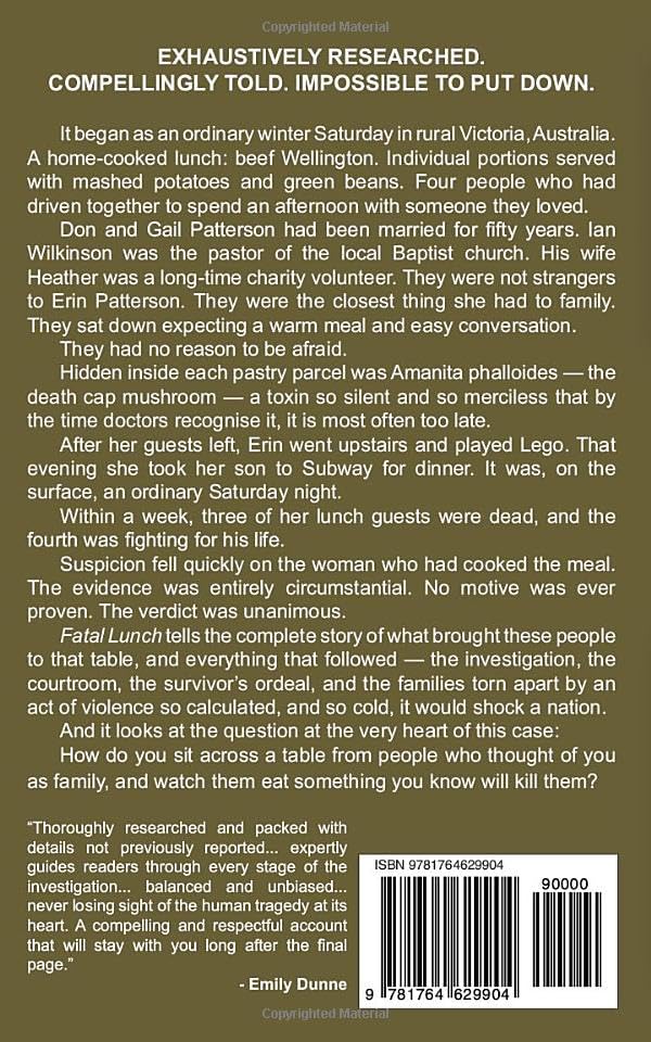 Fatal Lunch: The Death Cap Mushroom Murders by Cheryl Warren