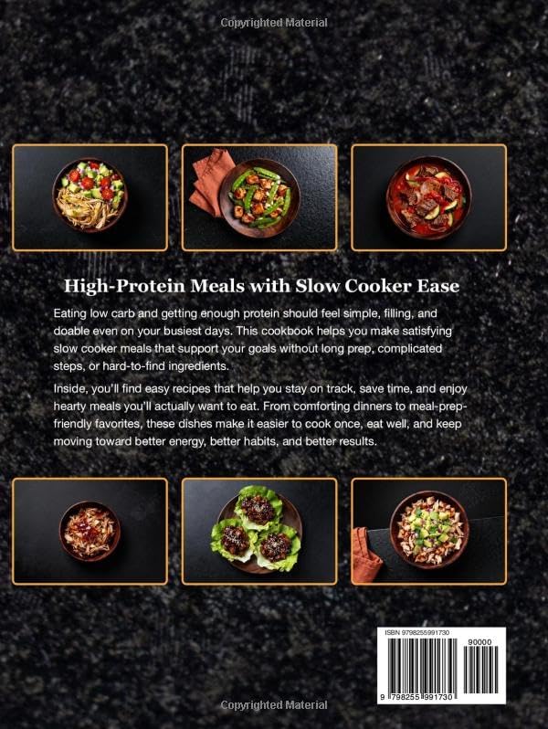 Low Carb High Protein Slow Cooker Cookbook for Beginners: 126 Easy and Healthy Crockpot Recipes to Simplify Your Low Carb High Protein Diet by Kevin Wagonfoot