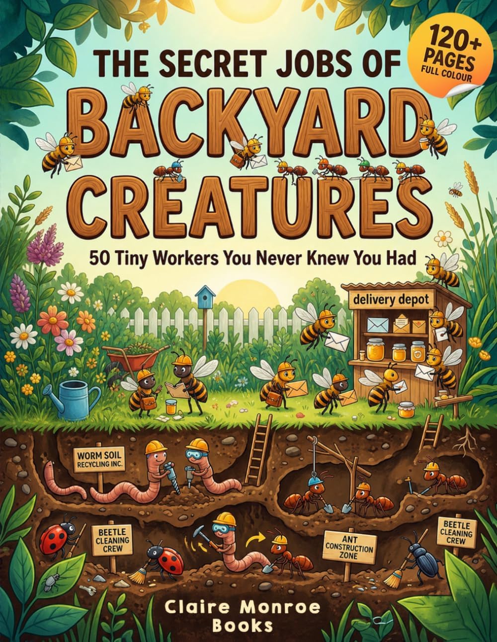The Secret Jobs of Backyard Creatures For Kids Aged 6 to 10: An Illustrated Fun Animal Encyclopedia To Learn About Nature (Secret Animal Jobs) by Claire Monroe