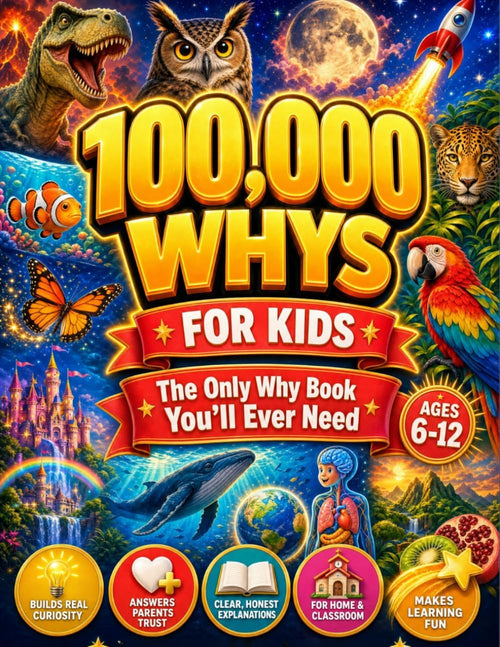 100,000 Whys for Kids - The Only Why Book You'll Ever Need: Real Answers to the Big Questions Kids Ask About Science, Space, Animals, History, and the World Around Them (Ages 6-12) by Oliver Everwood