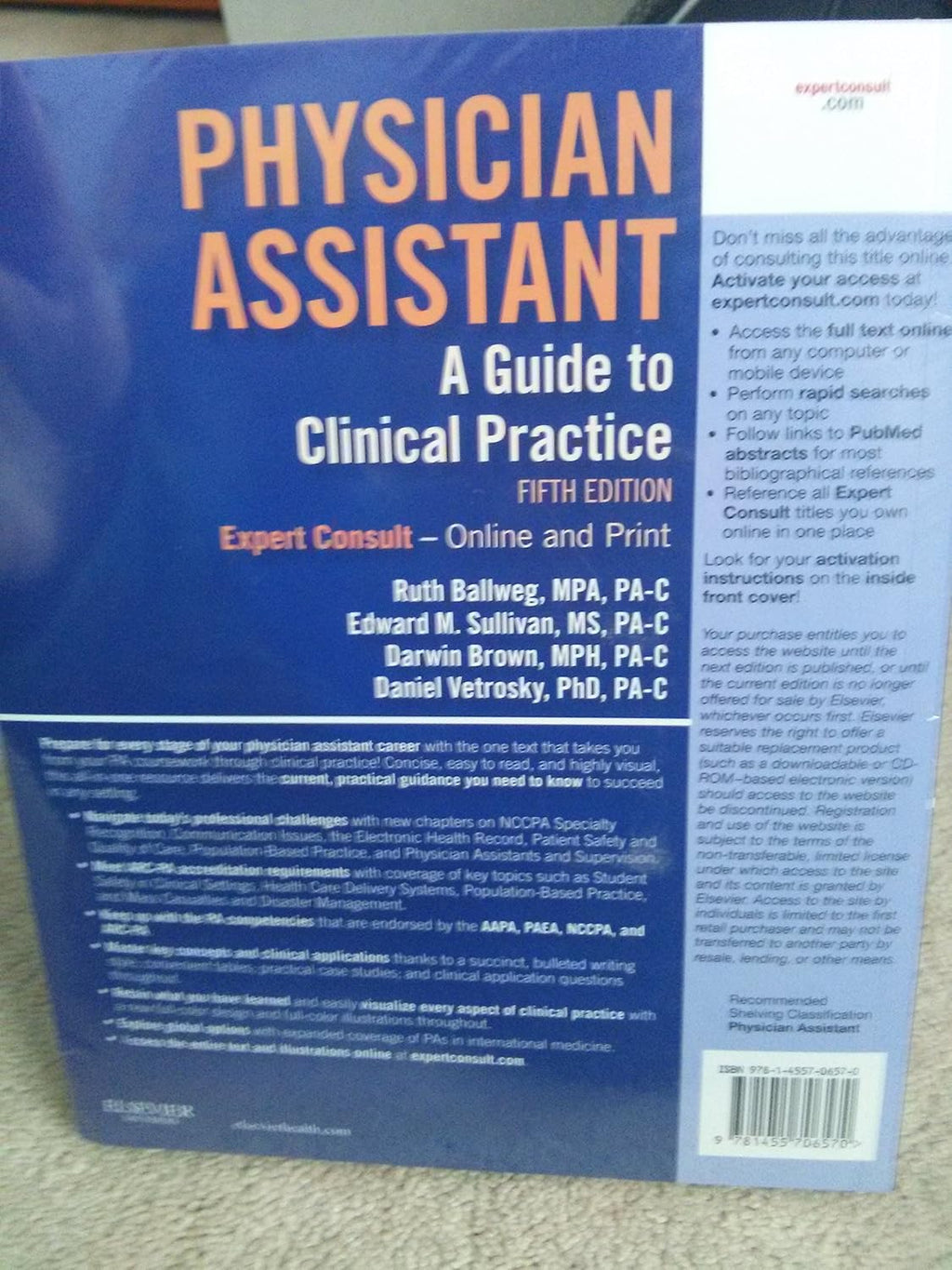 Physician Assistant: A Guide to Clinical Practice by Ruth Ballweg MPA PA-C Emeritus DFAAPA