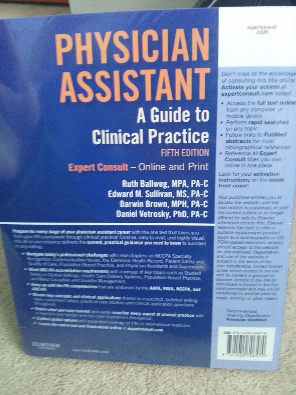Physician Assistant: A Guide to Clinical Practice by Ruth Ballweg MPA PA-C Emeritus DFAAPA