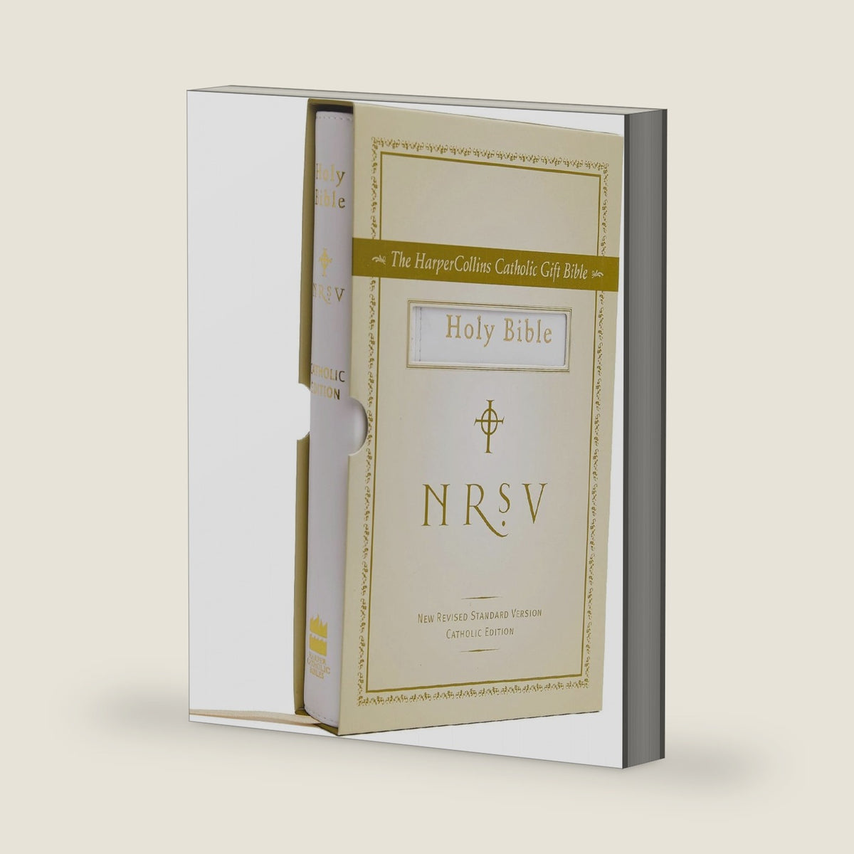 NRSV, The HarperCollins Catholic Gift Bible, Imitation Leather, White by Zondervan