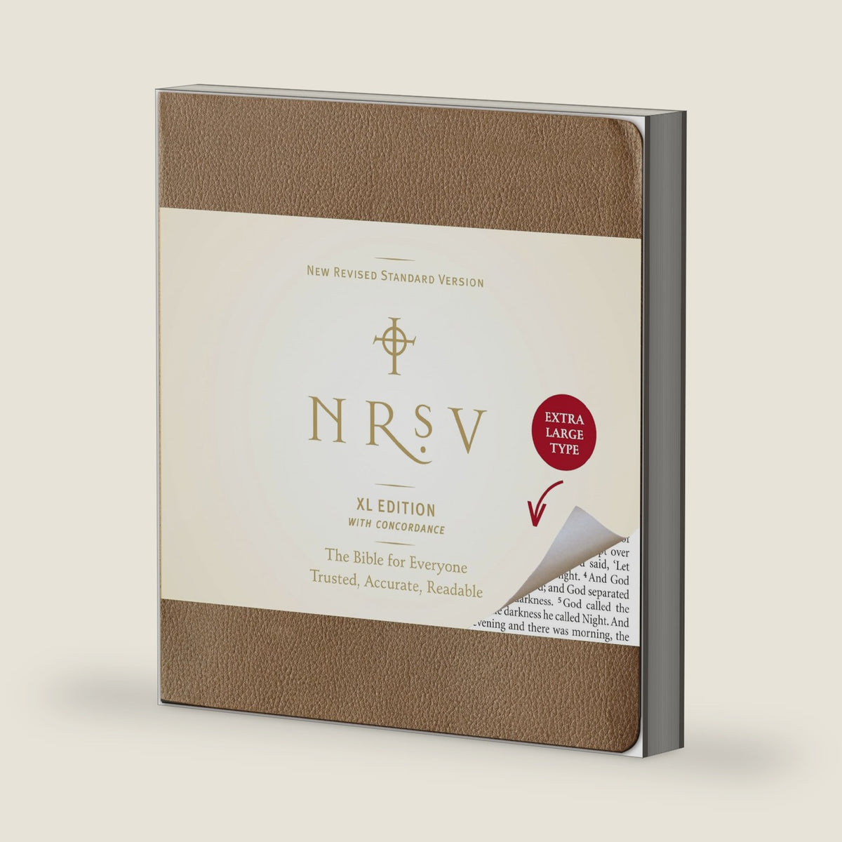 NRSV, XL Edition, Bonded Leather, Brown by Zondervan