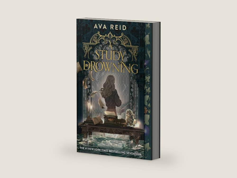 A Study in Drowning: Haunted by the Fairy King, Effy Sayre uncovers dark magic and forbidden love with a rival scholar at crumbling Hiraeth Manor. by Ava Reid | barcode:9780063211513 | source:9780063211513-right-three-quarter.jpg