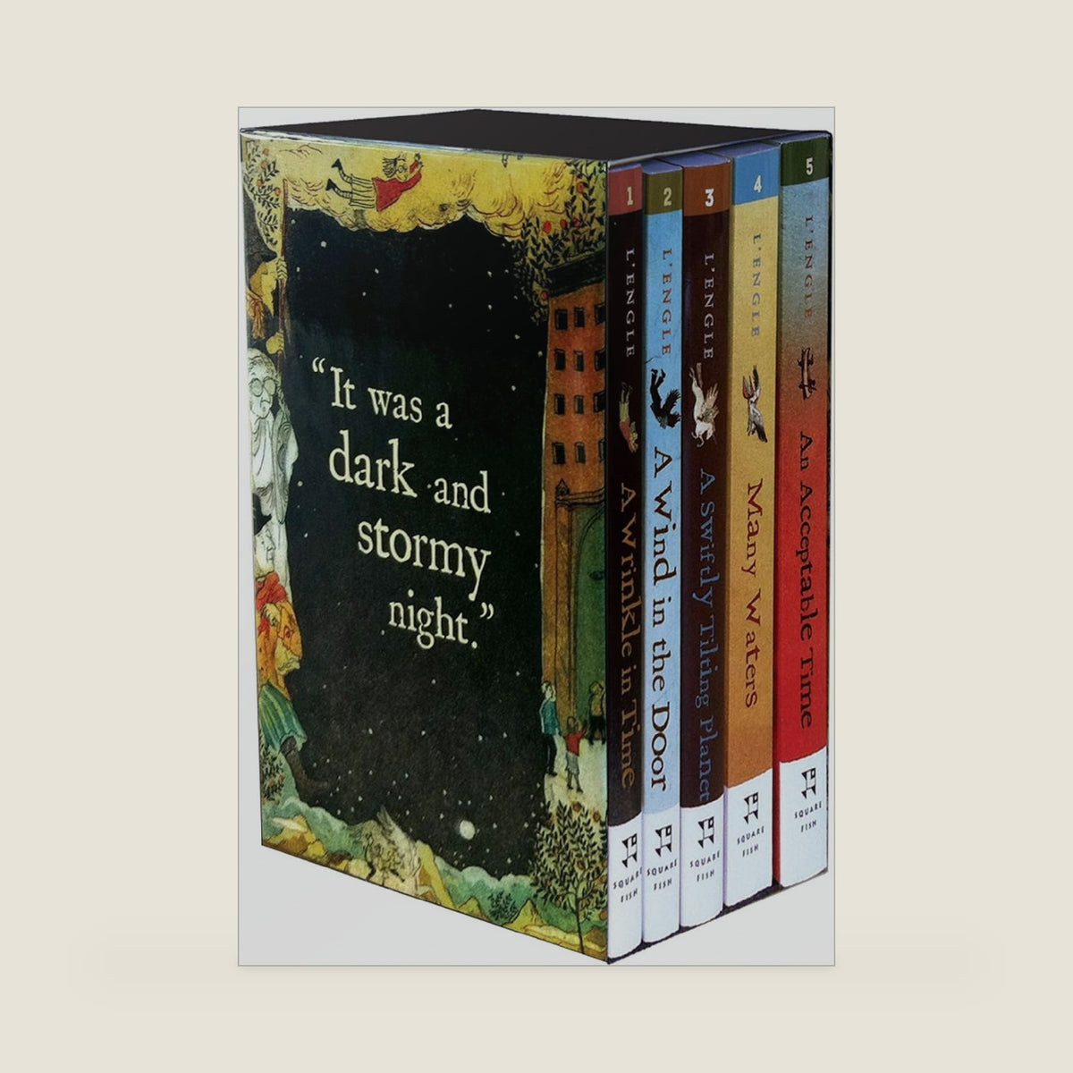 The Wrinkle in Time Quintet Boxed Set (A Wrinkle in Time, A Wind in the Door, A Swiftly Tilting Planet, Many Waters, An Acceptable Time) by Madeleine L'Engle