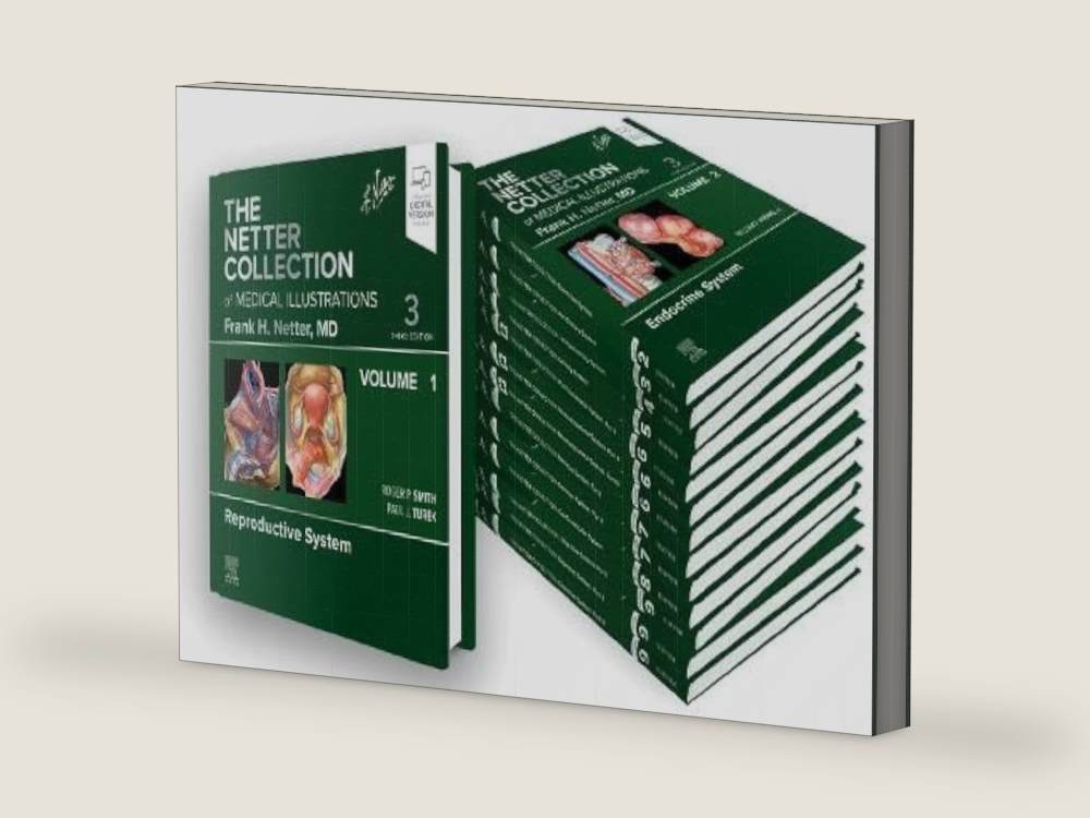 The Netter Collection of Medical Illustrations Complete Package (Netter Green Book Collection) by Frank H. Netter MD | barcode:9780323881890 | source:9780323881890-right-three-quarter.jpg