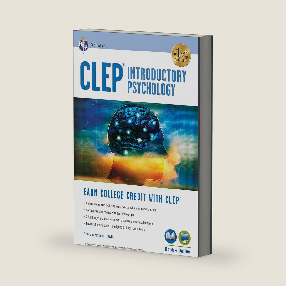 CLEP® Introductory Psychology Book + Online (CLEP Test Preparation) by Don J. Sharpsteen Ph.D.