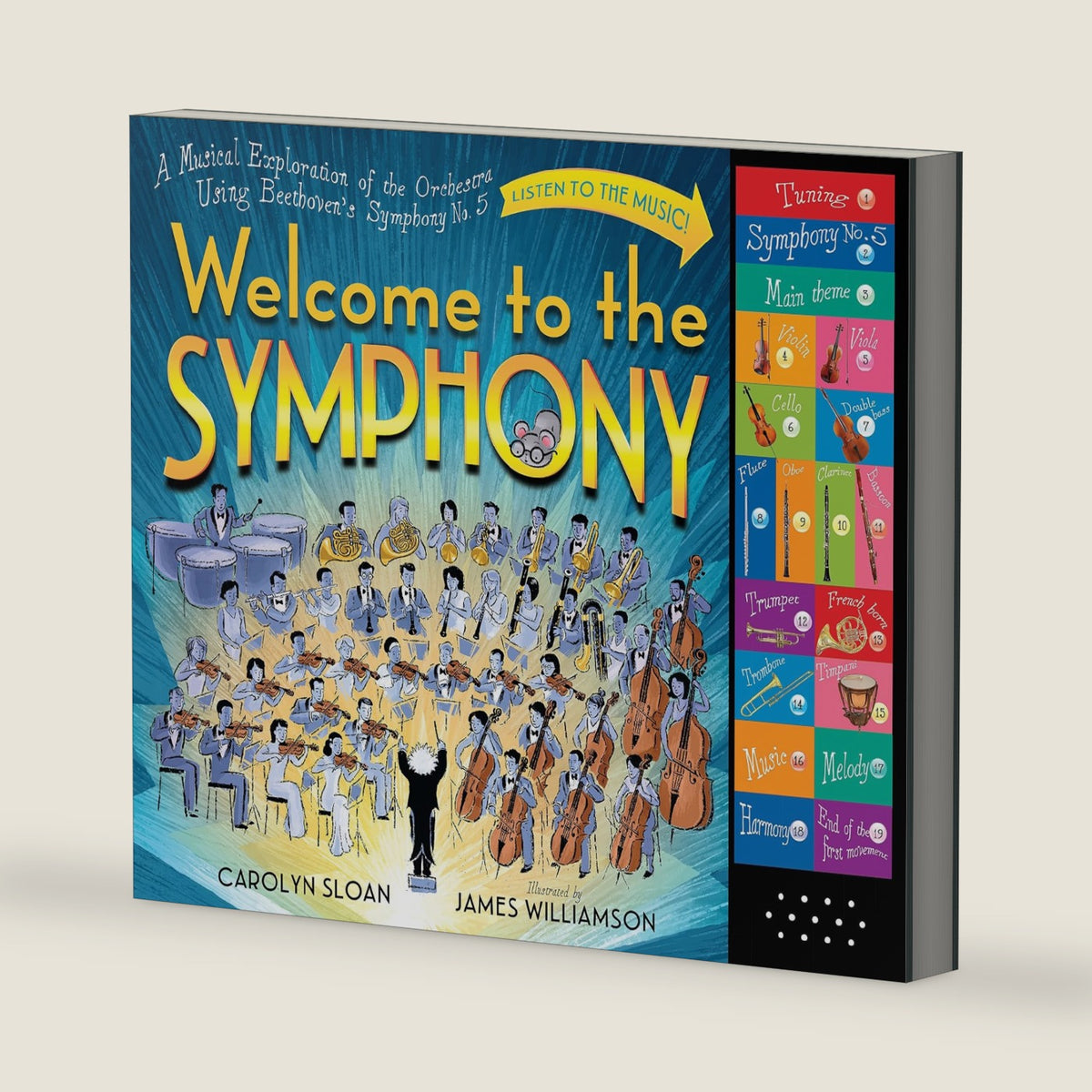 Welcome to the Symphony: A Musical Exploration of the Orchestra Using Beethoven's Symphony No. 5 (Welcome to Music! Sound Button Books) by Carolyn Sloan