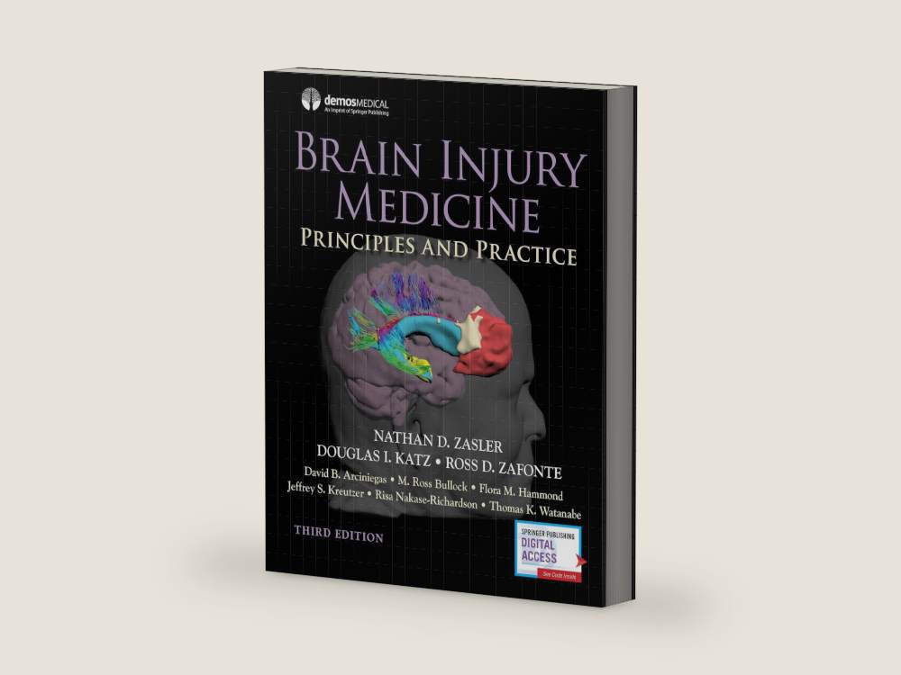 Brain Injury Medicine, Third Edition: Principles and Practice by Nathan D. Zasler MD | barcode:9780826143044 | source:9780826143044-right-three-quarter.jpg