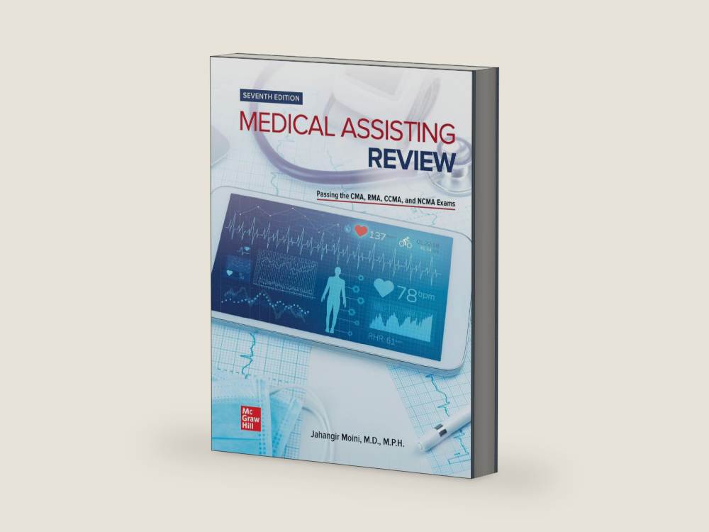 Medical Assisting Review: Passing The CMA, RMA, and CCMA Exams by Jahangir Moini | barcode:9781260021790 | source:9781260021790.jpg