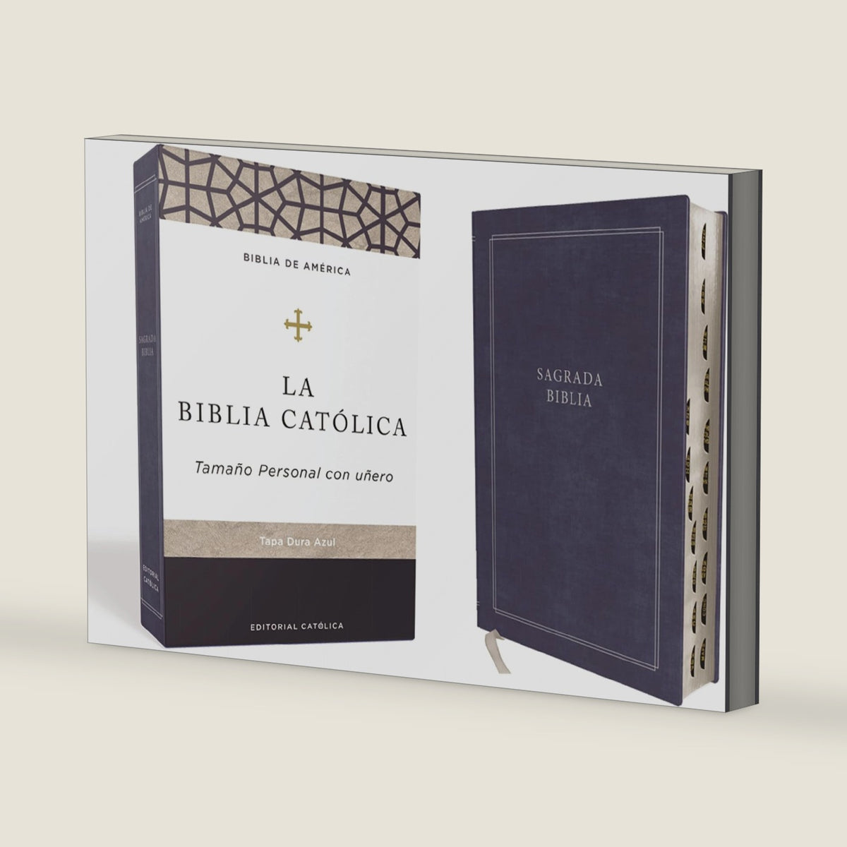Biblia Católica, Tamaño personal,Tapa dura, Azul, con Índice, Comfort Print (Spanish Edition) by Editorial Católica