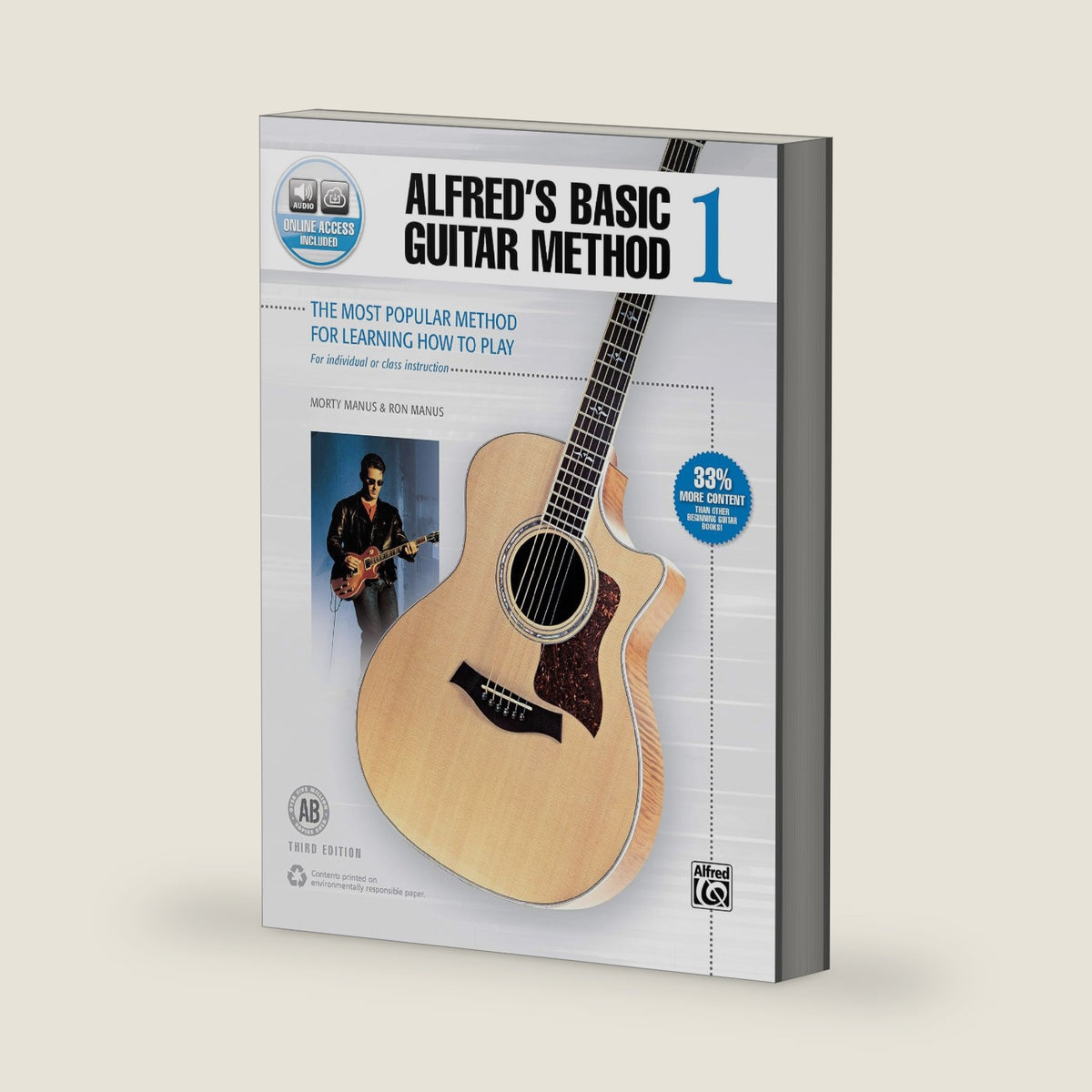 Alfred's Basic Guitar Method, Bk 1: The Most Popular Method for Learning How to Play, Book & Online Audio (Alfred's Basic Guitar Library, Bk 1) by Morty Manus
