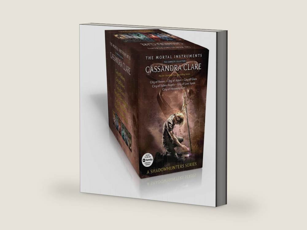 The Mortal Instruments, the Complete Collection(City of Bones/ City of Ashes/ City of Glass/ City of Fallen Angels/ City of Lost Souls/ City of Heavenly Fire) by Cassandra Clare | barcode:9781481444439 | source:9781481444439-right-three-quarter.jpg