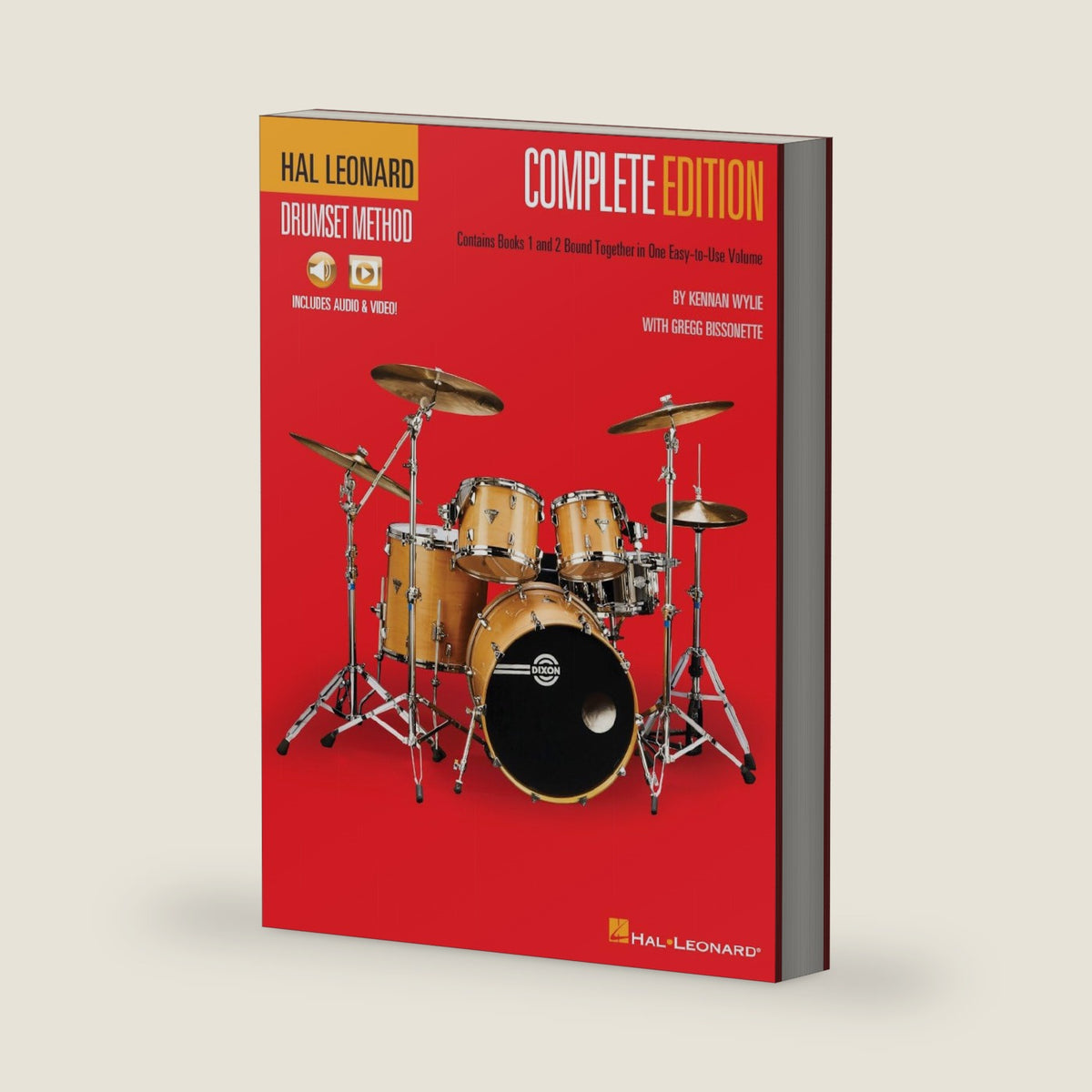 Hal Leonard Drumset Method Complete Edition | Step-by-Step Drum Lessons for Beginners | Includes Books 1 and 2 with Video and Audio | Drum Instruction Book for Students, Teachers, and Self-Learners by Kennan Wylie