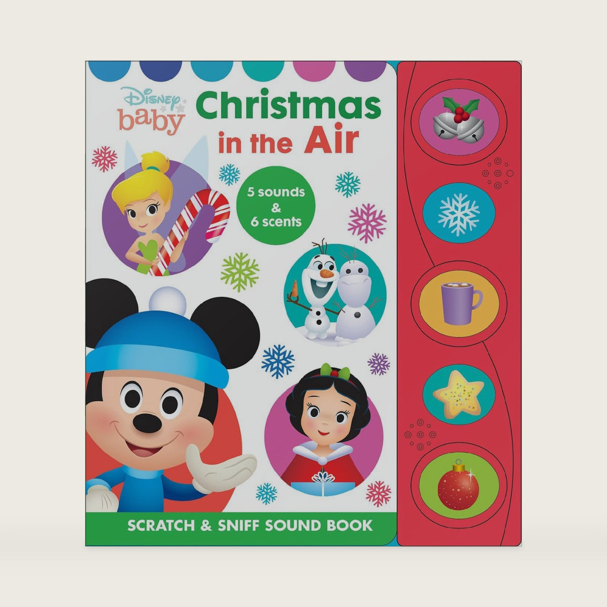 Disney Baby Mickey Mouse, Minnie, Frozen, and More! - Christmas in the Air Scratch & Sniff Sound Book - PI Kids by Pi Kids