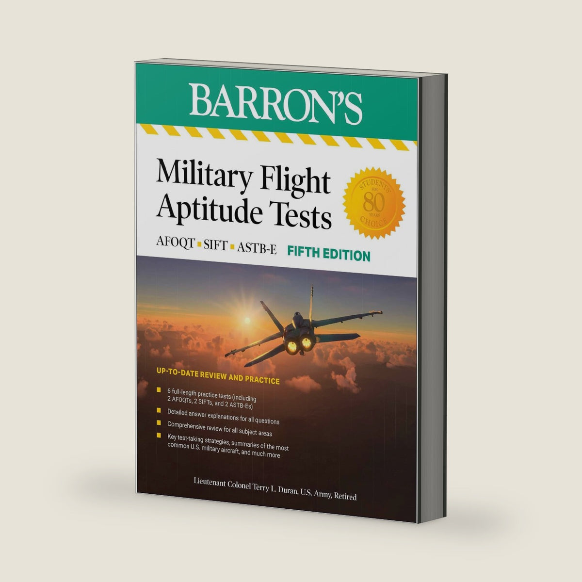 Military Flight Aptitude Tests, Fifth Edition: 6 Practice Tests + Comprehensive Review (Barron's Test Prep) by Terry L. Duran