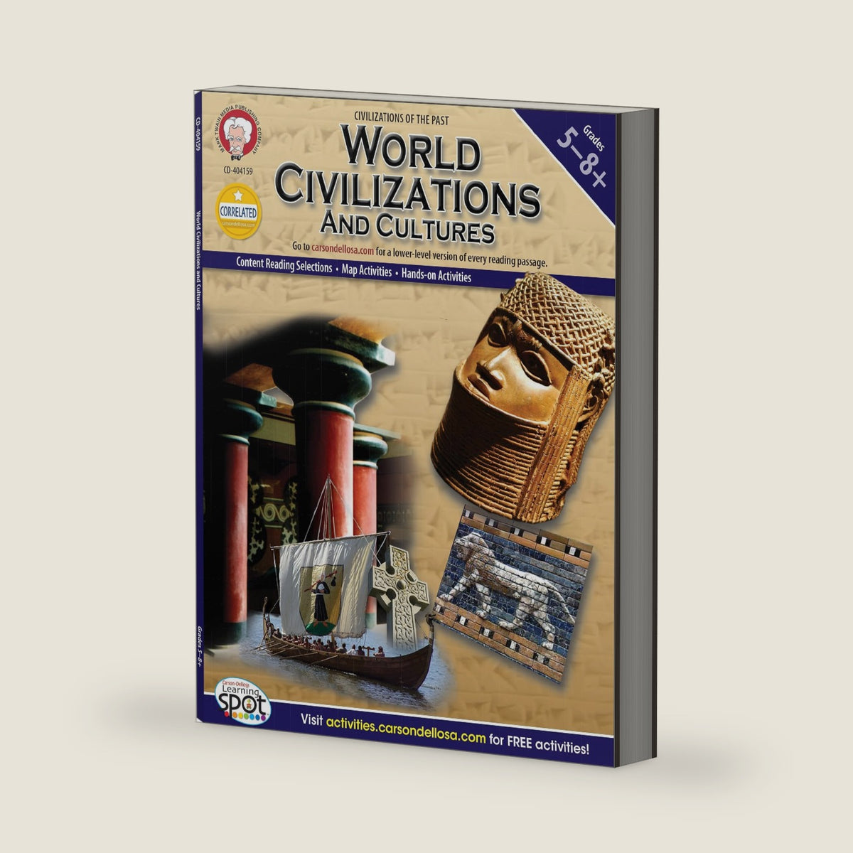Mark Twain World Civilizations and Cultures World History Workbook, Grades 5-8, Ancient History and Ancient Civilizations, 5th Grade Workbooks and Up, Classroom or Homeschool Curriculum by Don Blattner