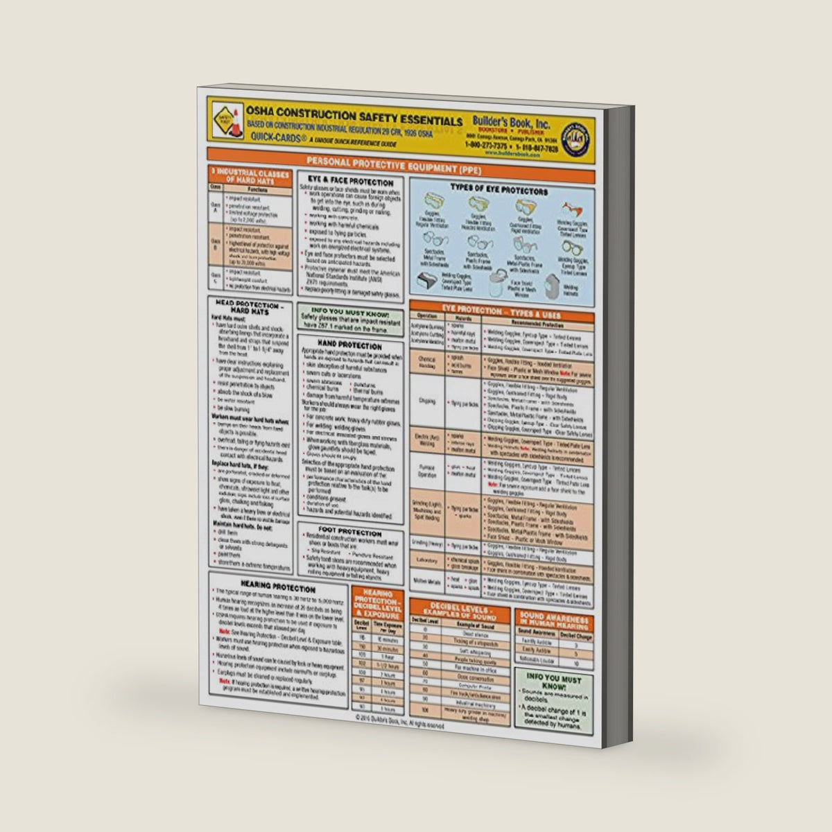 OSHA Construction Safety Essentials Quick-Card by Builder's Book