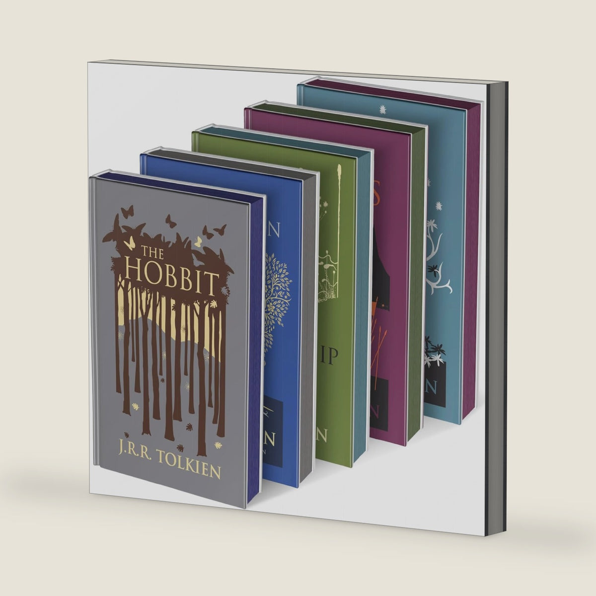 Collector's Edition, The Hobbit, The Silmarillion, The Fellowship of the Ring, The Two Towers, The Return of the King (The Lord of the Rings Vol. 1-3), 5 Books Set, by J.R.R. Tolkien by J.R.R. Tolkien