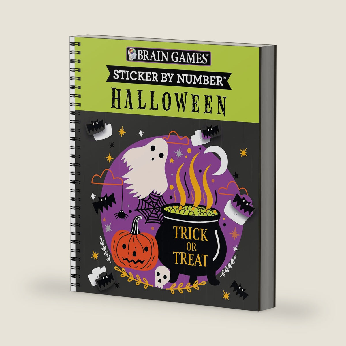 Brain Games - Sticker by Number: Halloween (Trick or Treat Cover) (Volume 2) by Publications International Ltd.