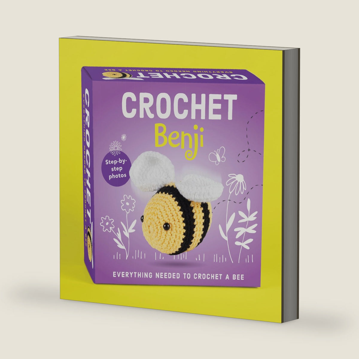 PIL Crochet Kit for Beginners - Benji the Bee Amigurumi - Yarn, Hook, Safety Eyes, Stuffing & Illustrated Booklet | Make a Stuffed Bee | Craft Gift for Ages 10 and Up - Kids, Teens & Adults by Publications International Ltd.